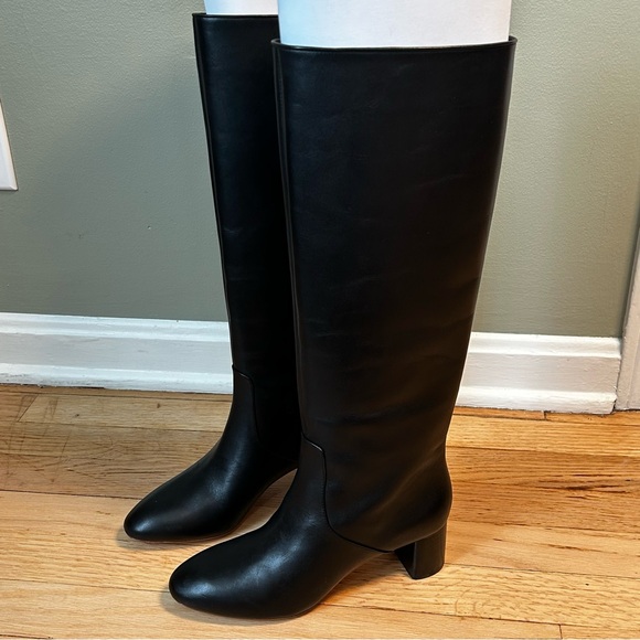 loeffler randall Gia Black Tall Boot women’s  size 7B black leather - Picture 1 of 16